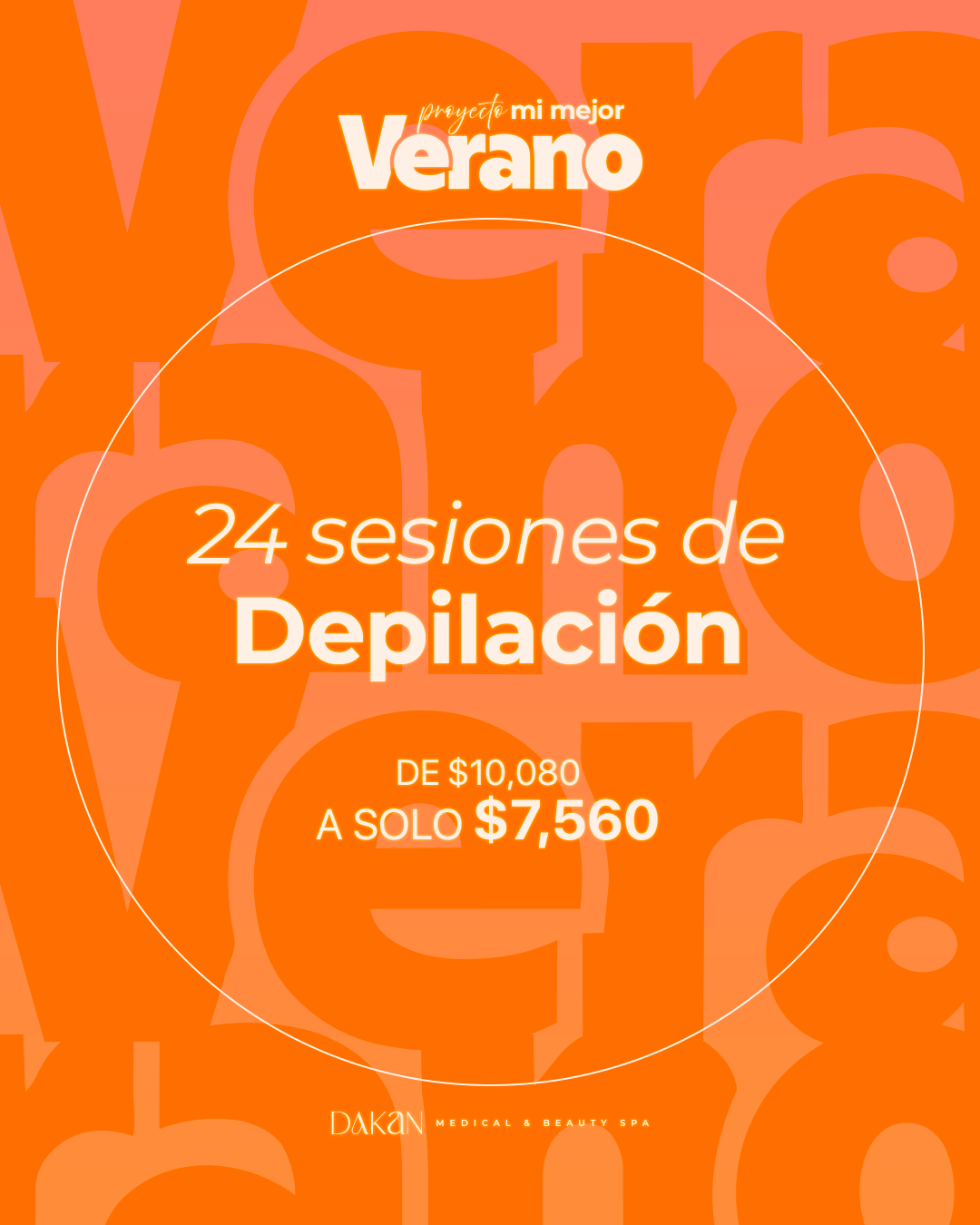 24 sesiones depilación $7,560